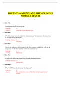 BSC 2347 ANATOMY AND PHYSIOLOGY II MODULE 10 QUIZ / BSC2347 ANATOMY AND PHYSIOLOGY II MODULE 10 QUIZ (LATEST 2021) | VERIFIED ANSWERS, 100 % CORRECT | RASMUSSEN COLLEGE 