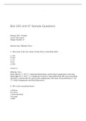 Biol 235 Unit 27 Sample Questions And Answers download to score A+