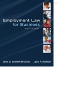 Test Bank for Employment Law for Business 10th Edition by Bennett Alexander