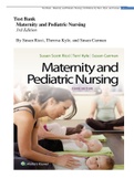Exam (elaborations) Test Bank Maternity and Pediatric Nursing 3rd Edition By Susan Ricci, Theresa Kyle, and Susan Carman 