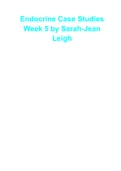 Endocrine Case Studies Week 5 by Sarah-Jean Leigh