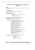 CFQ & PP: Carbonyl Chemistry: Survey of Reactions and Mechanisms STUDY GUIDE