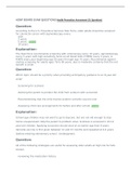 AGNP BOARD EXAM QUESTIONS Health Promotion Assessment&lowbar;2021&lowbar;51 Questions With Correct Answers And Rationale