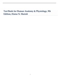 Test Bank for Human Anatomy & Physiology, 9th Edition, Elaine N. Marieb
