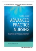 Exam (elaborations) Advanced Practice Nursing : Essentials for Role Development 4th Edition Joel  Test Bank 