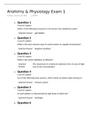 Anatomy & Physiology Exam 1