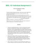 BIOL 101 Individual Assignment 3 Liberty University &vert; Complete Answers&comma; latest 2019&sol;20&period;