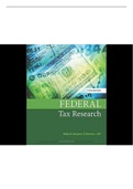 Federal Tax Research 11th Edition Roby B Sawyers Steven Gill- Test Bank Chapter 1_14 In 148 Pages( Complete Solution)