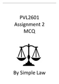 PVL2601 assignment 2 MCQ -2021 ( 100% pass guaranteed!)