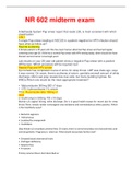 Exam &lpar;elaborations&rpar; NR 602 midterm exam 2020&lpar;Real exam leaked Graded A&rpar;