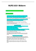 Study guide NURS 6551 Midterm Study Guide updated 2020&lpar;Works 100&percnt;&rpar;
