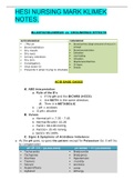 HESI NURSING MARK KLIMEK NOTES&period;