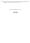 NUR 2488 - Cultural Considerations in Mental Health Nursing&period; Essay&period;