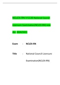 Exam (elaborations) NCLEX-RN V12.35 National Council Licensure Examination(NCLEX-RN) new doc 2020/2021