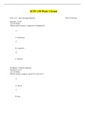 SCIN 138 Week 1 Exam- Questions and Answers