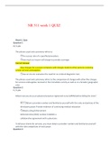 Exam &lpar;elaborations&rpar; NR 511 Week 1 Quiz