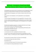 BCH 403 - Cumulative Final Exam Study Questions Solved 100&percnt; Correct &vert; Latest Update