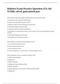 Diabetes Exam Practice Questions &lpar;Ch&period; 64&rpar; -3 fully solved &comma;guaranteed pass&period;