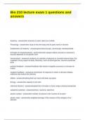 Bio 210 lecture exam 1 questions and answers