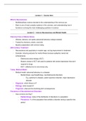 NEUR1202 - Classes 1-4 Notes - Study guide for Quiz