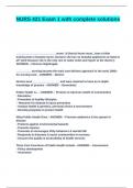 NURS 421 Exam 1 with complete solutions