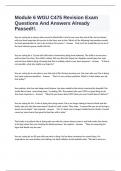 Module 6 WGU C475 Revision Exam Questions And Answers Already Passed&excl;&excl;&period;