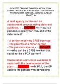 PCA&sol;CFSS TRAINING EXAM 2024 ACTUAL EXAM  CORRECT EXAM QUESTIONS WITH DETAILED VERIFIED  ANSWERS &lpar;100&percnt; CORRECT ANSWERS&rpar; ALREADY  GRADED A&plus;