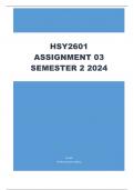 HSY2601 Assignments