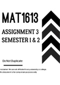 MAT1613 ASSIGNMENT 3 SEMESTER 1 AND 2 2021 SOLUTIONS