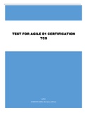 TEST BANK FOR AGILE E1 CERTIFICATION TCS