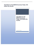 Test Bank for The MICRO Economy Today 15th Edition By Schiller