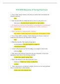 Exam &lpar;elaborations&rpar; NUR 2058 Dimensions Of Nursing Final Exam-Latest 2020