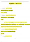 Updated BSEP words QUESTIONS AND ANSWERS &lpar;VERIFIED&rpar; 2024&sol;2025