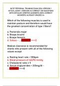 NCSF PERSONAL TRAINING EXAM 2024 VERSION 1  ACTUAL EXAM 1 &lpar;VERSION A&rpar; CORRECT 200 QUESTIONS  WITH DETAILED VERIFIED ANSWERS &lpar;100&percnt; CORRECT  ANSWERS&rpar; ALREADY GRADED A&plus; 