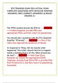 EFD TRAINING EXAM 2024 ACTUAL EXAM  COMPLETE QUESTIONS WITH DETAILED VERIFIED  ANSWERS &lpar;100&percnt; CORRECT ANSWERS&rpar; ALREADY  GRADED A&plus;
