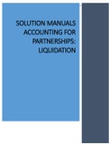 SOLUTION MANUALS  ACCOUNTING FOR  PARTNERSHIPS:  LIQUIDATION 
