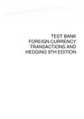 TEST BANK FOREIGN CURRENCY  TRANSACTIONS AND  HEDGING 9TH EDITION