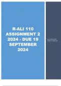 R-ALI 110 Assignment 2 Full Solutions 2024 - DUE 19 September 2024 - 100&percnt; EXCELEENT GRADES