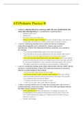 Exam &lpar;elaborations&rpar; NURSING ATI Pediatric Practice B complete updated Questions and Answers