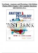 Test Bank For Anatomy and Physiology Peggie Williamson &vert; &vert; 9780323775717 &vert; Chapter 1-48 &vert; Complete Questions And Answers A&plus;