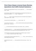 First Class Steam License Exam Review Questions And 100&percnt; Solved Solutions&period;