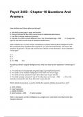 Psych 2450 - Chapter 10 Questions And Answers