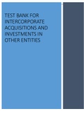 TEST BANK FOR  INTERCORPORATE  ACQUISITIONS AND  INVESTMENTS IN  OTHER ENTITIES