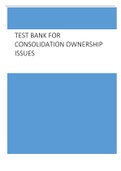 TEST BANK FOR CONSOLIDATION OWNERSHIP  ISSUES