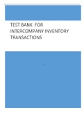 TEST BANK FOR  INTERCOMPANY INVENTORY  TRANSACTIONS