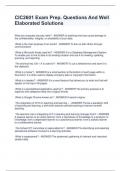 CIC2601 Exam Prep&period; Questions And Well  Elaborated Solutions