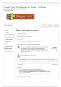 Advanced Pharmacology Focused Exam&colon; Pain Management Patient Teaching Results &vert; Completed Shadow Health