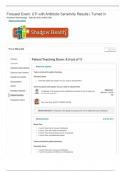 Advanced Pharmacology Focused Exam&colon; UTI with Antibiotic Sensitivity Patient Teaching Results &vert; Turned In Shadow Health