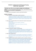 NUR2115- Fundamentals of Professional Nursing Final Exam- Spring 2018