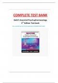 Stahl&rsquo;s Essential Psychopharmacology 5th Edition Test Bank